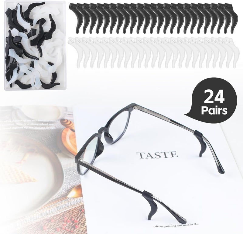 Rindion 24 Pairs Glasses Ear Grip, Silicone Ear Hooks For Glasses With Storage Box for Sports and Work - Image 5